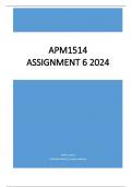 APM1514 Assignment 6 2024