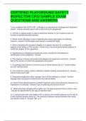 CERTIFIED PLAYGROUND SAFETY INSPECTOR CPSI SAMPLE EXAM QUESTIONS AND ANSWERS