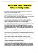 KPU CRIM 1207 - Midterm #1Exam Study Guide 