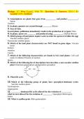 Biology 117 Wvu Exam2, With 70  Questions & Answers 2024 ( A+ Graded 100% Verified)