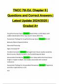 TNCC 7th Ed. Chapter 9 | Questions and Correct Answers | Latest Update 2024/2025 | Graded A+