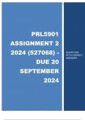 PRL5901 Assignment 2 (COMPLETE ANSWERS) 2024 (527068) - DUE 20 September 20245.