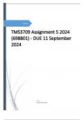 TMS3709 ASSIGNMENT 5 2024 (698801) - DUE 11 SEPTEMBER 20245.