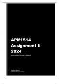 APM1514 Assignment 6 2024