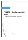 FIN4801 Assignment 5 2024