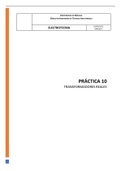 Practica 10 de Electrotecnia, TRANSFORMADORES REALES