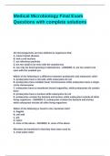 Medical Microbiology Final Exam Questions with complete solutions