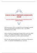 CISCO CCNA CYBEROPS ASSOCIATE EXAM WITH GUARANTEED ACCURATE ANSWERS |VERIFIED