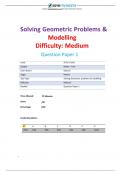 Solving Geometric Problems & Modelling Difficulty: Medium Question Paper 1