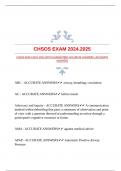 CHSOS EXAM 2024.2025 WITH GUARANTEED ACCURATE ANSWERS |ACCURATE ANSWERS