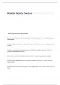 Hunter Safety Course Exam Questions with Correct Answers