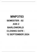 MNP3703 Ass 2 Semester 2 2024  (Barloworld, Closing 12 September)