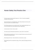 Hunter Safety Test Practice One Questions and Answers