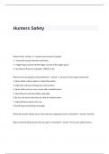 Hunters Safety Exam Questions with Complete and Correct Answers