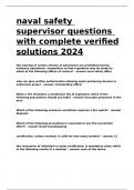 naval safety supervisor questions with complete verified solutions 2024