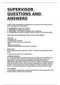 SUPERVISOR QUESTIONS AND ANSWERS