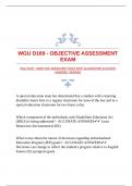 WGU D169 - OBJECTIVE ASSESSMENT EXAM WITH GUARANTEED ACCURATE ANSWERS |VERIFIED