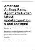 American Airlines Ramp Agent 2024-2025 latest update(questions and answers)