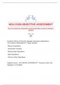 WGU D169-OBJECTIVE ASSESSMENT WITH GUARANTEED ACCURATE ANSWERS |VERIFIED