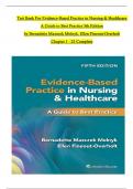 TEST BANK For Evidence-Based Practice in Nursing & Healthcare A Guide to Best Practice 5th Edition by Bernadette Mazurek Melnyk, Ellen Fineout-Overholt, Chapters 1 - 23, Complete Newest Version