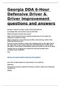 Georgia DDA 6-Hour Defensive Driver & Driver Improvement questions and answers.