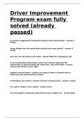 Driver Improvement Program exam fully solved (already passed)