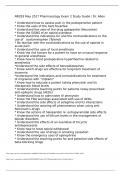 Pharmacology For Nursing Practice (NR-293)  NR293 May 2024 - 2025 Pharmacology Exam 2 Study Guide-1.