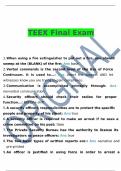 2024 TEEX Final Exam Actual Questions and Answers Solved 100%