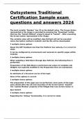 Outsystems Traditional Certification Sample exam questions and answers 2024