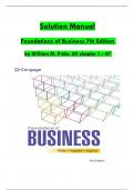 Solution Manual For Foundations of Business, 7th Edition by (William M. Pride, 2023) Verified Chapters 1 - 47, Complete Newest Version