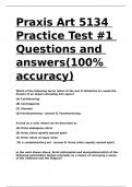 Praxis Art 5134 Practice Test -1 Questions and answers(100- accuracy)