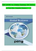 Solution Manual for Global Business, 5th Edition by Peng Mike, Verified Chapters 1 - 17, Complete Newest Version