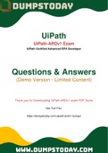 UiPath UiPath-ARDv1 Exam Dumps PDF Easily Download and Prepare Well to Assure Success