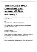 Tam Nevada 2023 Questions and answers(100- accuracy).