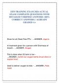 EFD TRAINING EXAM 2024 ACTUAL EXAM COMPLETE QUESTIONS WITH DETAILED VERIFIED ANSWERS (100% CORRECT ANSWERS) / ALREADY GRADED A+