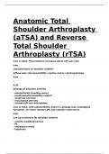 Anatomic Total Shoulder Arthroplasty (aTSA) and Reverse Total Shoulder Arthroplasty (rTSA)