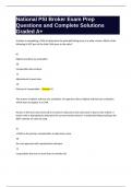 National PSI Broker Exam Prep Questions and Complete Solutions Graded A+