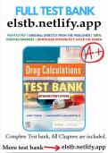 Test Bank for Mulholland's The Nurse, The Math, The Meds Drug Calculations Using Dimen- sional Analysis 5th Edition by Susan Turner