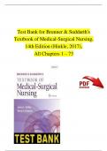 TEST BANK BRUNNER AND SUDDARTH’S TEXTBOOK OF MEDICAL SURGICAL NURSING 14 EDITION