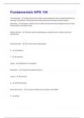 Fundamentals NPN 106 All Possible Questions and Answers with complete solution