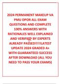  2024 PERMANENT MAKEUP VA PMU DPOR ALL EXAM QUESTIONS AND COMPLETE 100% ANSWERS WITH RATIONALES WELL EXPLAINED AND VERIFIED  BY EXPERTS ALREADY PASSED!!!!!LATEST UPDATE 2024 GRADED A+ WITH GUARANTEED SUCCESS AFTER DOWNLOAD (ALL YOU NEED TO PASS YOUR EXAMS