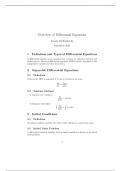 overview of differential equation