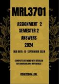 MRL3701 Assignment 2 Semester 2 2024 Answers