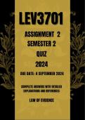 LEV3701 assignment 2 Quiz semester 2 2024