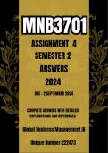 MNB3701 Assignment 4 Answers 2024