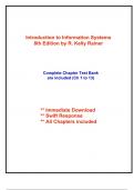 Test Bank for Introduction to Information Systems, 8th Edition by Rainer (All Chapters included)