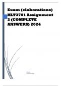 HLT3701 Assignment 2 (COMPLETE ANSWERS) 2024.