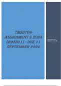 TMS3709 Assignment 5 (COMPLETE QUESTIONS & ANSWERS) 2024 (698801) - DUE 11 September 2024