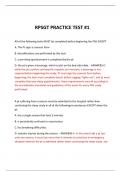 RPSGT PRACTICE TEST #1 2024 QUESTIONS AND ANSWERS