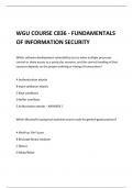  WGU COURSE C836 - FUNDAMENTALS OF INFORMATION SECURITY 2024 QUESTIONS AND ANSWERS